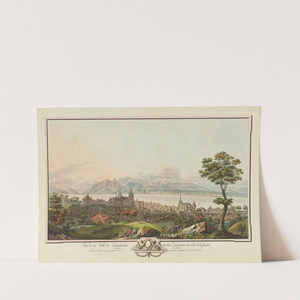Vue, de la Ville de Lausanne et des Environs du Lac de Généve du Coté du Nord by Niklaus Sprüngli