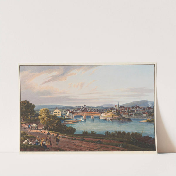 Vue de la ville de Rheinfelden, Canton d’Argovie by Johann Ludwig Bleuler