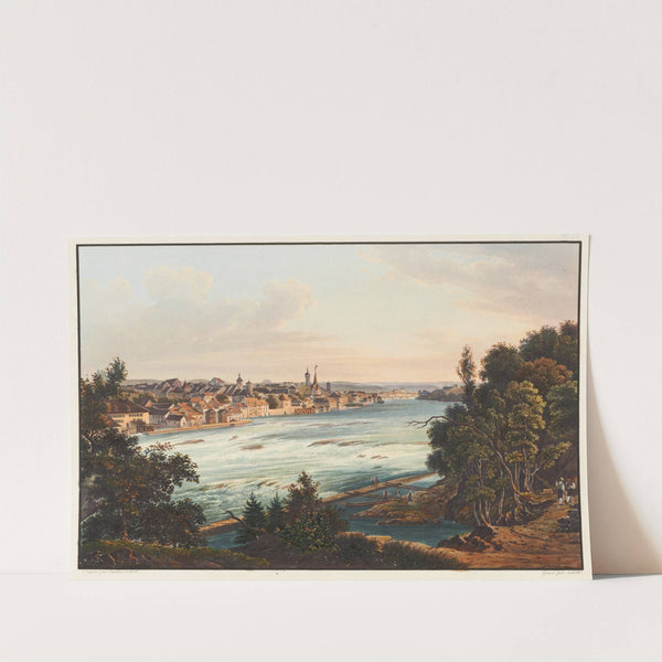 Vue de la ville de Schaffhouse prise du Steinholzly by Johann Ludwig Bleuler