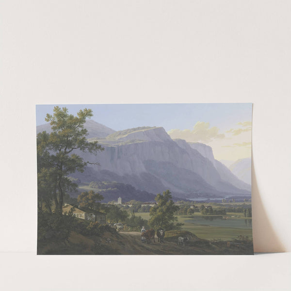 Vue de la ville de St. Jeoire à 5. lieus de Genève, et des Montagnes de Machily, et Fausigny by Jean-Antoine Linck
