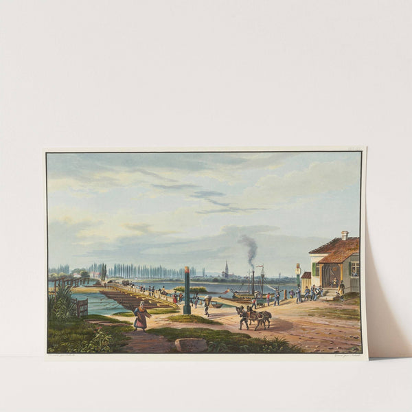 Vue de la ville de Strasbourg prise de Kehl by Johann Ludwig Bleuler