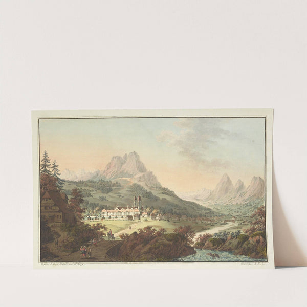 Vue de l’Abbaye d’Einsiedlen et de ses Environs, dans le Canton de Schweitz (1915-1945) by Gabriel Lory the older