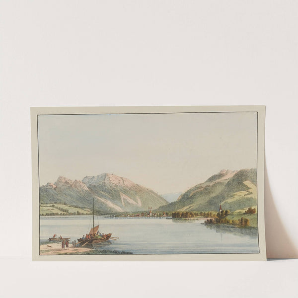 Vûe de Lachen, sur le lac de Zurich by Johann Jakob Biedermann