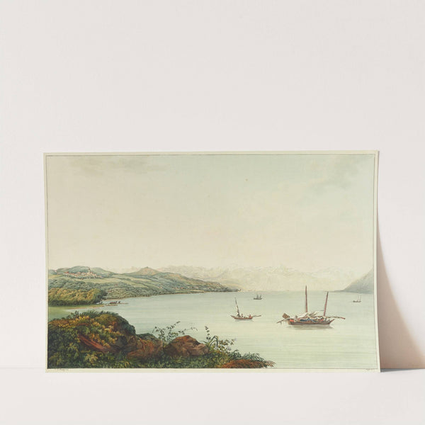 Vue de Lausanne et de Ses environs prise de St. Sulpice (1915-1945) by Carl Ludwig Hackert