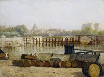 Vue de l’estacade de l’île Saint-Louis ; effet du matin.