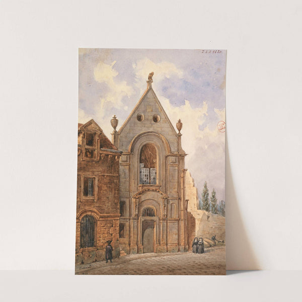 Vue de l'extérieur d'une chapelle. by Auguste-Sébastien Bénard
