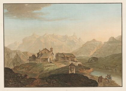 Vue de l’hospice & de la Chapelle des Capucins, au haut du Mont St. Gothard (1915-1945)