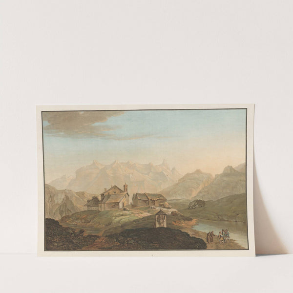 Vue de l’hospice & de la Chapelle des Capucins, au haut du Mont St. Gothard (1915-1945) by Friedrich Rosenberg