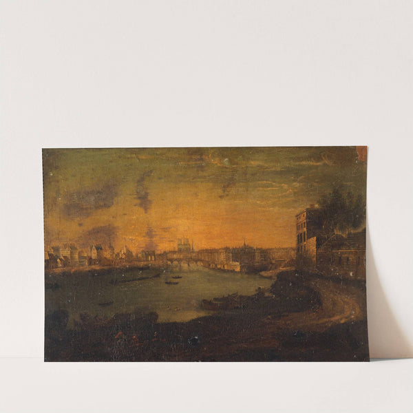 Vue de l'île Saint-Louis et de l'île de la Cité, depuis la pointe de l'Arsenal by Le Roux