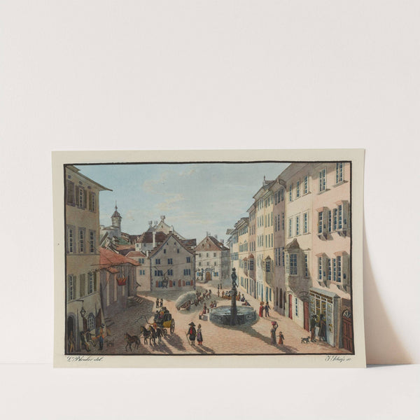 Vue de l’interieur de la Ville de Schaffhouse prise près de la Couronne by Johann Ludwig Bleuler