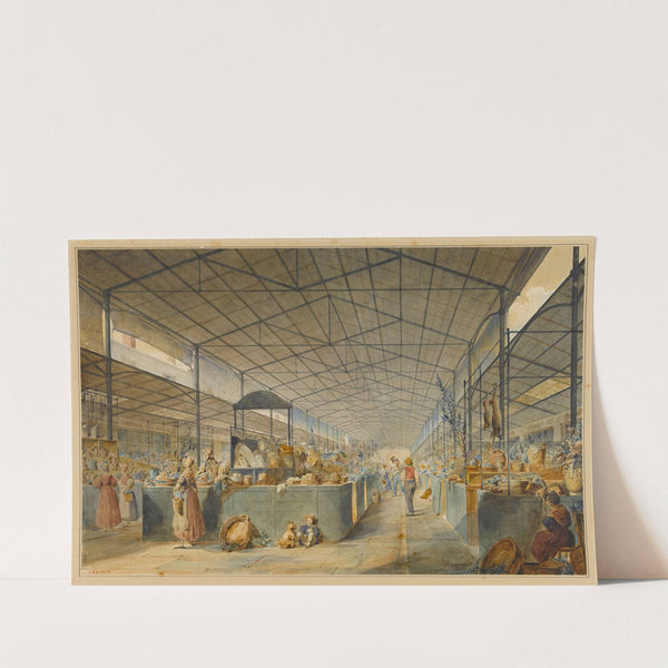 Vue de l'intérieur des Halles. by Max Berthelin