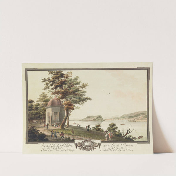 Vuë de l’Isle de St. Pierre sur le Lac de Bienne du Coté de Cerlier et de Neuville by Niklaus Sprüngli