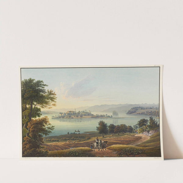 Vue de l’Jsle de Meynau dans le lac de Constance by Johann Ludwig Bleuler