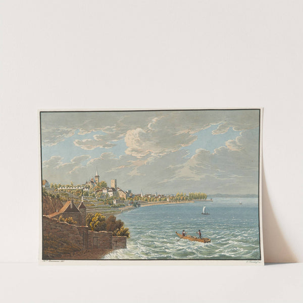 Vue de Neuchatel prise de la route neuve by Jean Henri Baumann