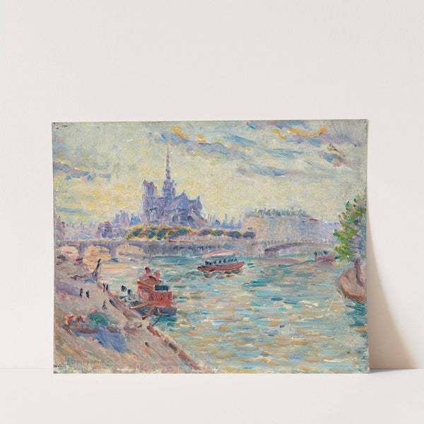 Vue de Paris, Notre Dame by Edouard-Jean Dambourgez