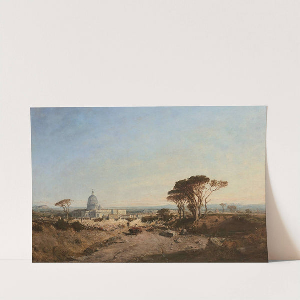 Vue de Rome et de l’arrivée vers le Vatican by Félix Ziem