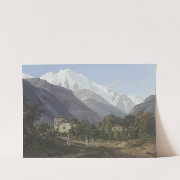 Vue de St. Gervais, de l'Aiguille blance, & du bon homme by Jean-Antoine Linck