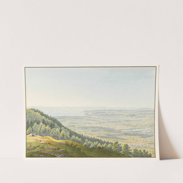 Vue depuis le Pavillon, côté d’Iverdon, à Vernand by Jakob Samuel Weibel