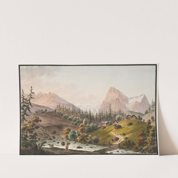 Vûe des Glaciers de Roselouvi, sur le Mont Scheidegg, dans la Vallée d’Oberhasle by Jakob Samuel Weibel