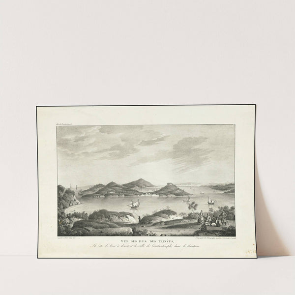 Vue des Iles des Princes, La cote d’Asie a droite et la ville de Constantinople dans le lointain (1819) by Antoine Ignace Melling