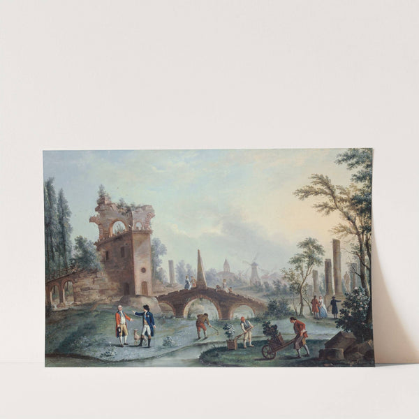 Vue des jardins de Monceau by Louis Carrogis Carmontelle