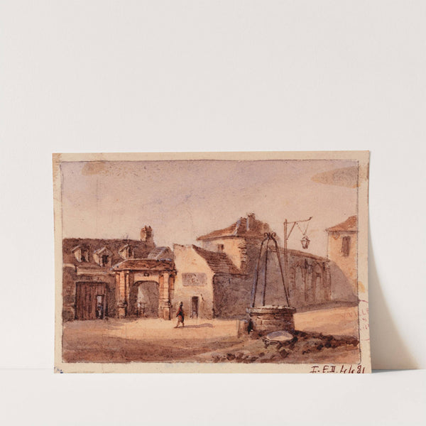 Vue des restes de l'église Saint Martin, place de la collégiale, faubourg Saint Marcel by Auguste-Sébastien Bénard