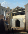 Vue des Thermes de Cluny, prise de la rue de la Harpe