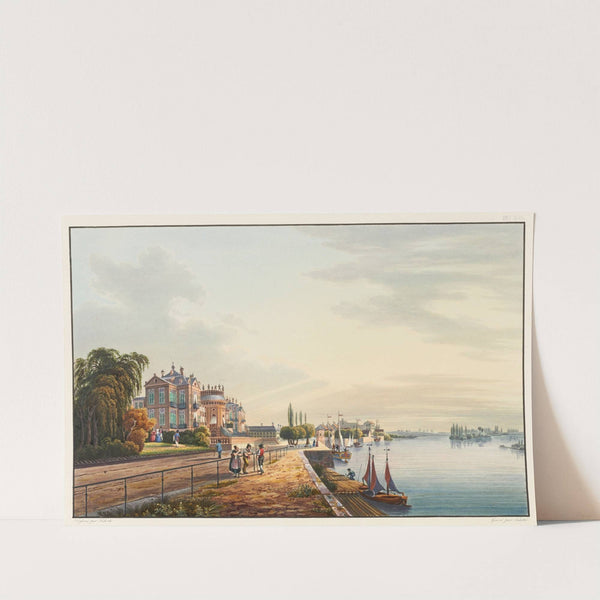 Vue du château de Biberich résidance de S.A.S. le Grand Duc de Nassau by Johann Ludwig Bleuler