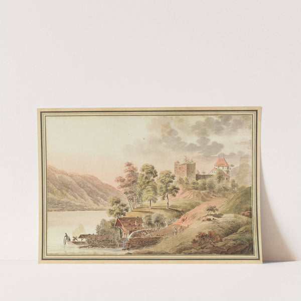 Vue du Chateau de Ringenberg au Lac de Brienz by Jakob Samuel Weibel