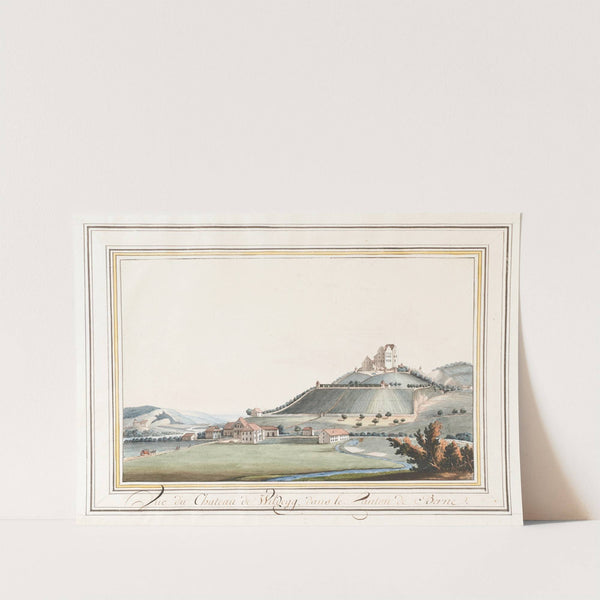 Vue du Chateau de Wildegg dans le Canton de Berne (1915-1945) by Caspar Wolf