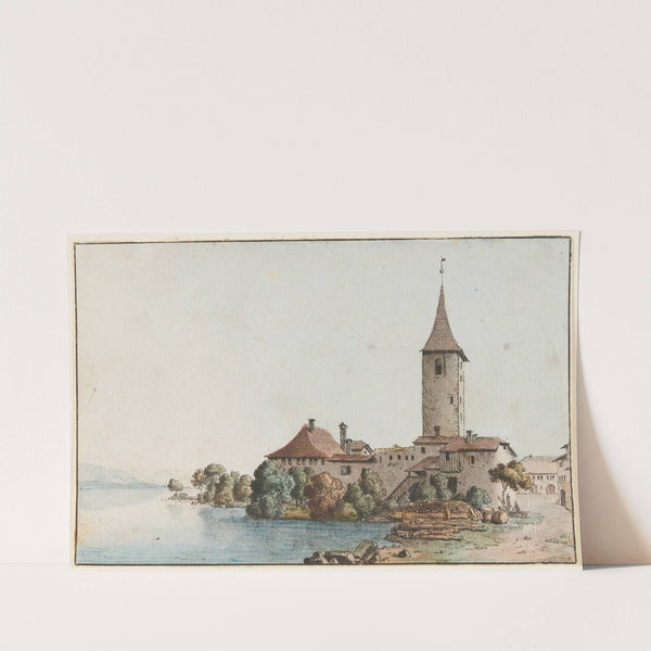 Vue du Château d’Ouchy, près de Lausanne by Johann Ludwig Aberli