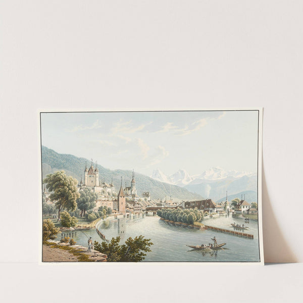 Vue du chateau et de la ville de Thoune (1915-1945) by Gabriel Lory the older