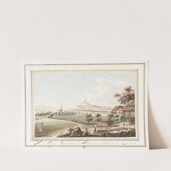 Vue du Chateau Seigneurial de Castelen dans le Canton de Lucerne (1915-1945) by Caspar Wolf