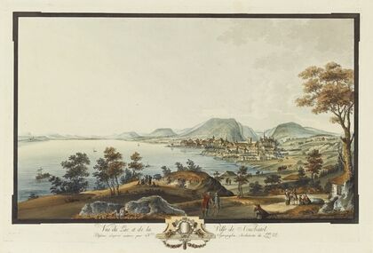 Vue du Lac et de la Ville de Neuchatel