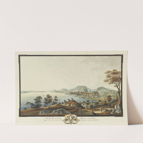 Vue du Lac et de la Ville de Neuchatel by Niklaus Sprüngli