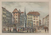 Vue du marché aux poissons à Basle (1915-1945)