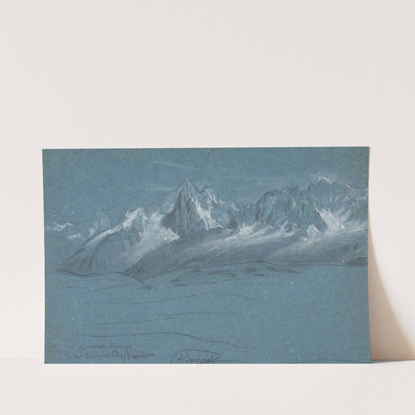 Vue du massif du Mont-Blanc depuis le sommet du Prarion, Chamonix by Louis Janmot