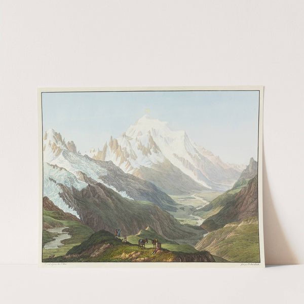Vue du Mont-Blanc, prise du Sommet du Col de Balme by Jean-Antoine Linck