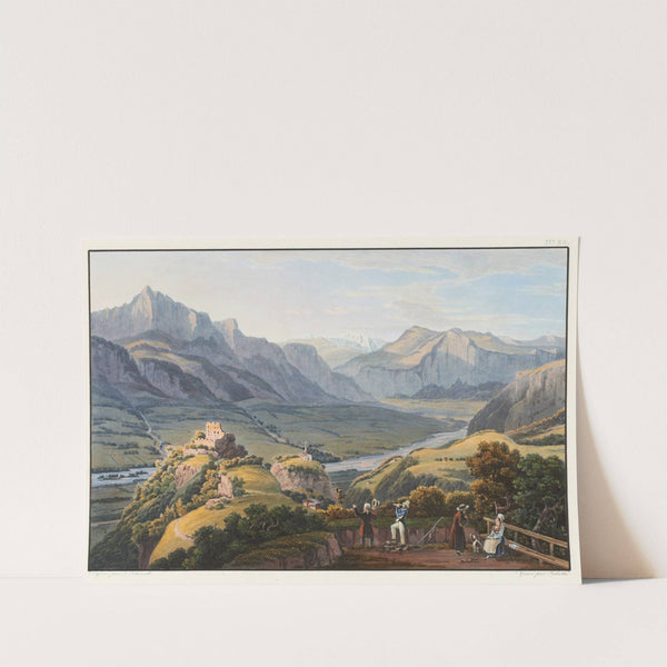 Vue du mont Tabor prise du couvent de Pfeffers vers le Pretigau by Johann Ludwig Bleuler