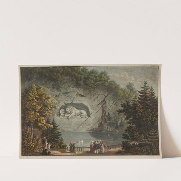 Vue du monument érigé à Lucerne à la mémoire des Suisses du X Aoust 1792 by Johann Jakob Meyer