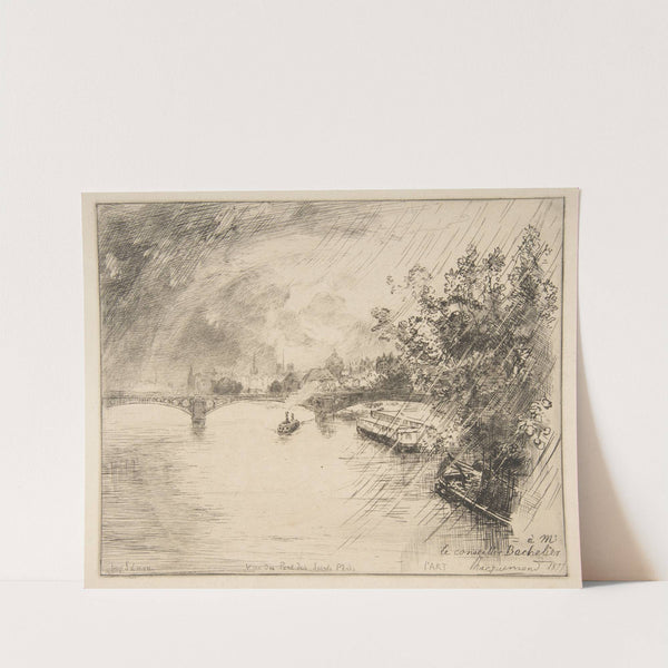 Vue du Pont des Saints-Pères (1877) by Félix Bracquemond