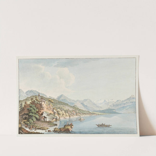 Vue du Village et du Lac de Brientz by Johann Ludwig Aberli