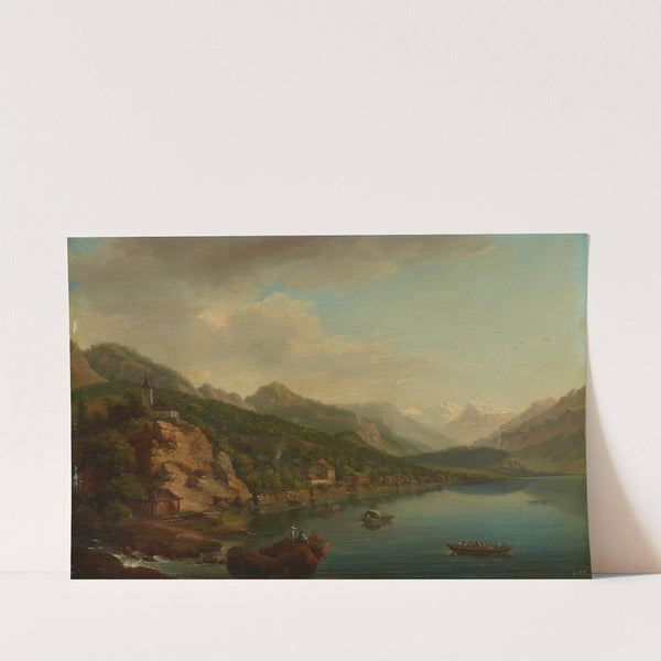 Vue du Village et du Lac de Brientz by Johann Ludwig Aberli