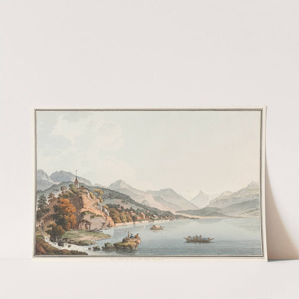 Vue du Village et du Lac de Brientz by Johann Ludwig Aberli