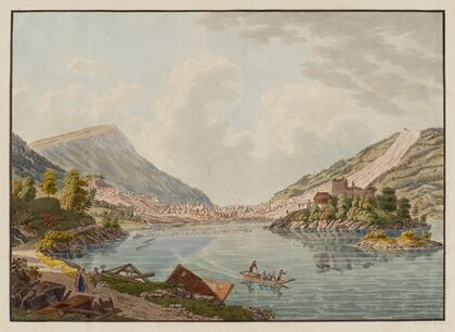 Vue d’une partie du Lac de Lovertz et de l’Ile de Schwanau (1915-1945)