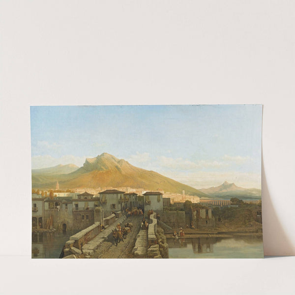 Vue d'une ville, probablement du Nord de l'Espagne by François Antoine Bossuet