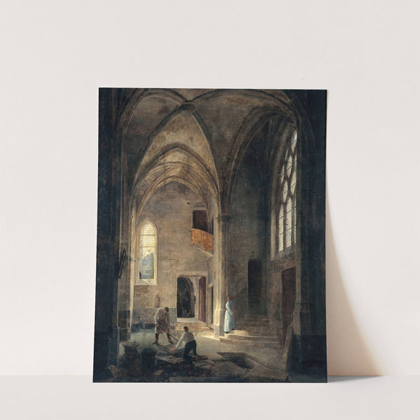 Vue intérieure de l'église Saint-Benoît-le-Bestouné; la chapelle Saint-Pierre ou de la Tournelle by Louis Courtin