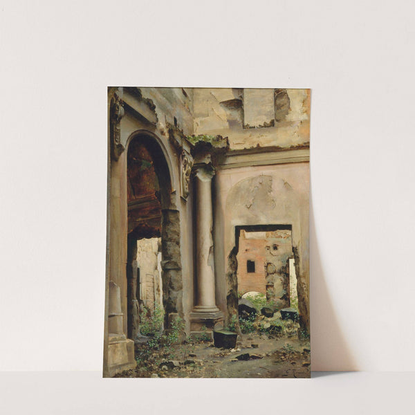 Vue intérieure des ruines de l’ancienne Cour des comptes, quai d’Orsay (1888) by Georges Rouard