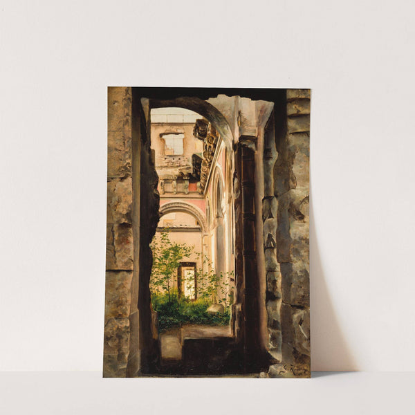 Vue intérieure des ruines de l’ancienne Cour des comptes, quai d’Orsay (1888) by Georges Rouard