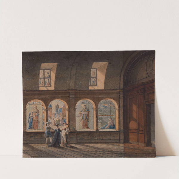 Vue intérieure du cloître de l’église Saint-Etienne-du-Mont (1818) by Jean Baptiste Maréchal